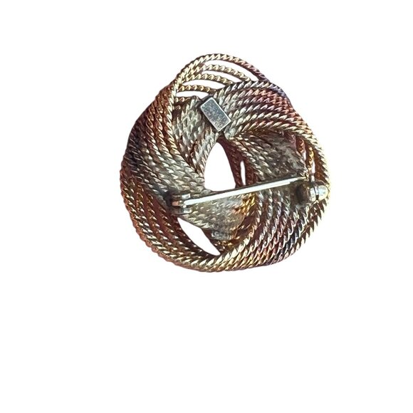 Vintage Winard 12K Gold-Filled Twisted Rope Knot Brooch Pin Vintage Granny Core - Picture 10 of 10